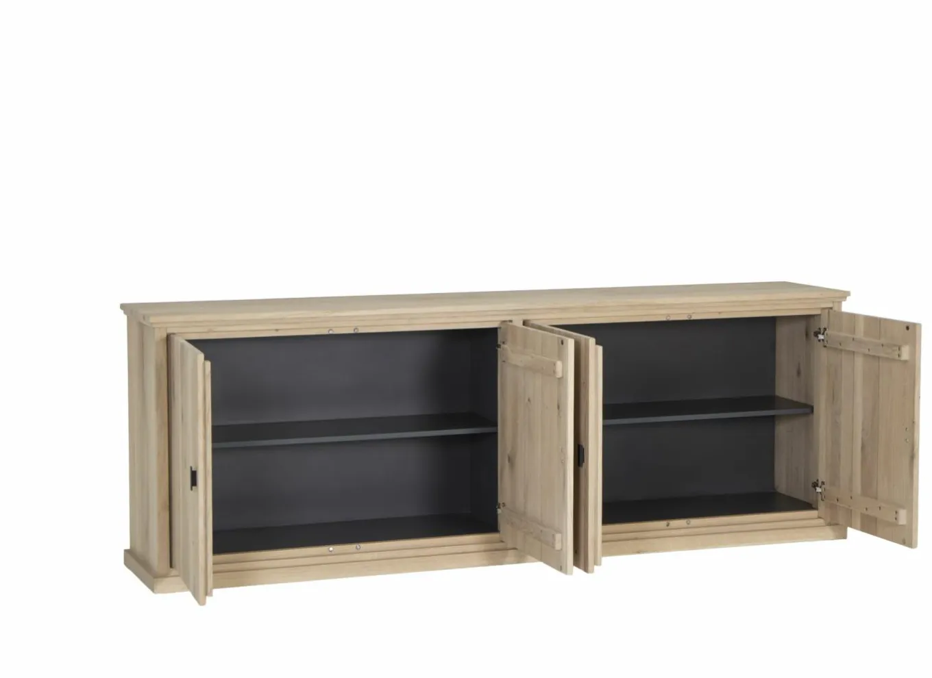 Dressoirs|Dressoir Grimaldi 240cm - eik massief & decor - naturel