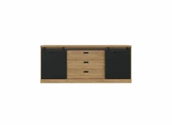 Dressoirs|Dressoir Kaszimiro 213cm - decor - waterford eik & zwart