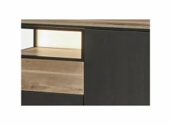 Dressoirs|Dressoir Portofino 242cm - decor - zwart & eik