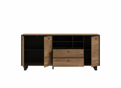 Dressoir Sewill 181cm - decor - eik & zwart- Dressoirs