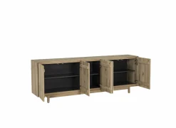 Dressoirs|Dressoir Summer 243cm - eik massief & decor - naturel