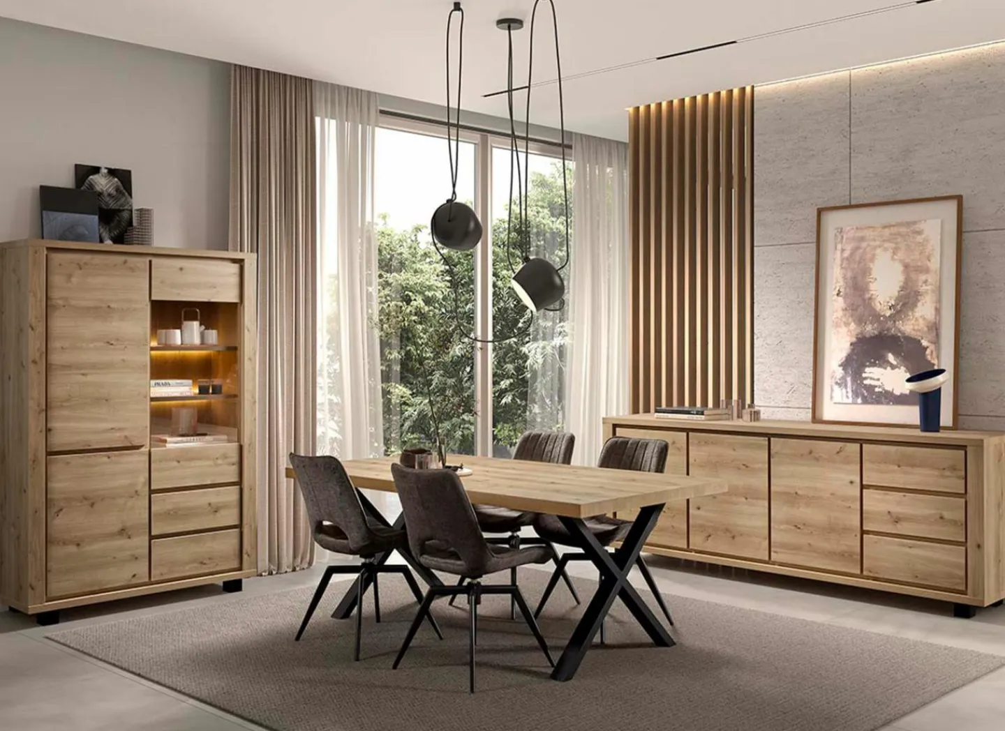 Dressoir Uri 238cm - decor - hudson oak- Dressoirs