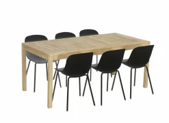 Voorgemonteerd|Eetkamer Voodoo met 6 stoelen Atacama - tafel 180x90cm