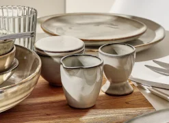 Salt & Pepper Eierdopjes|Eierdopje Artisan 5x6cm - stoneware - groen