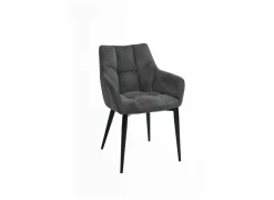 Fauteuil Conan 61x56x84cm - stof - donkergrijs- Fauteuils