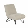 Fauteuil Guts 67,5x93x82cm - bouclé - beige- Fauteuils