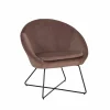 Fauteuils|Fauteuil Juice 70x69x73,50cm - fluweel - oudroze