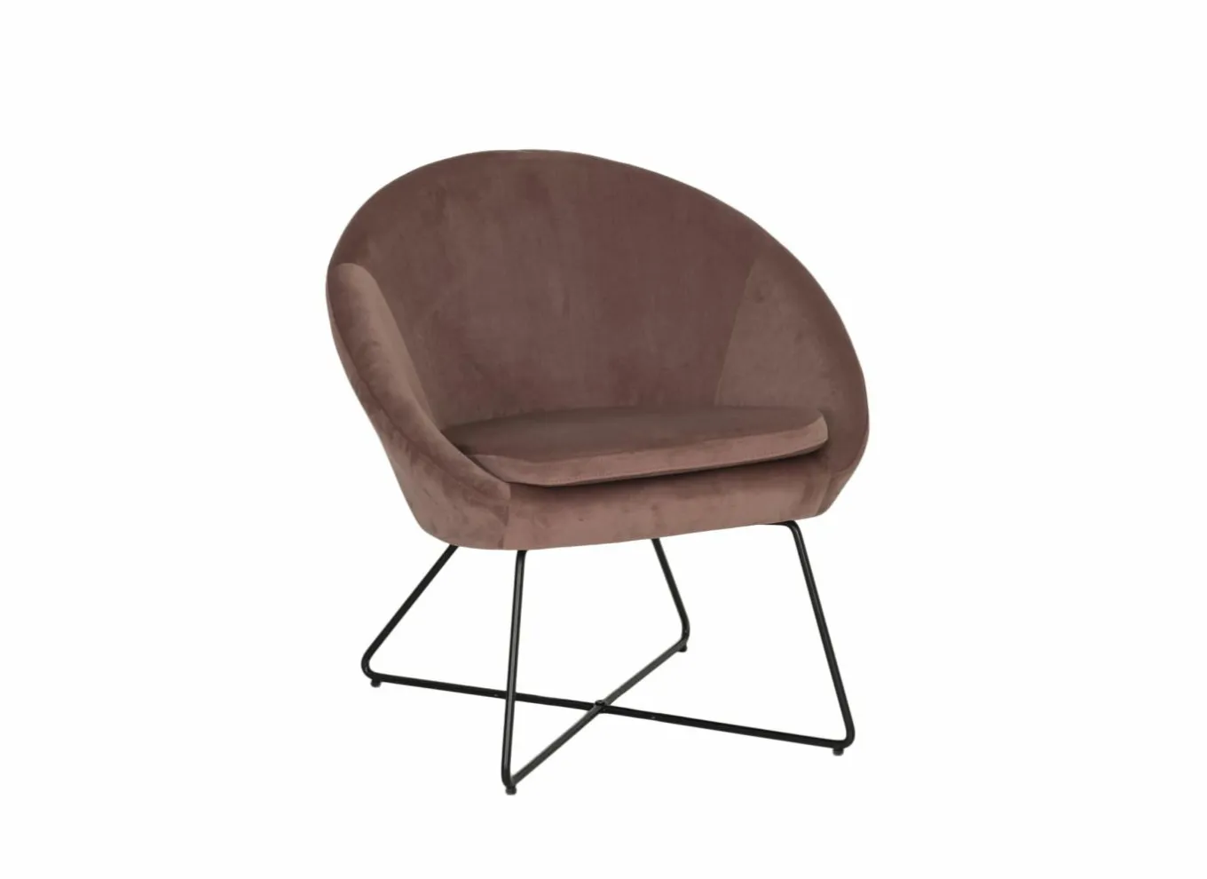 Fauteuils|Fauteuil Juice 70x69x73,50cm - fluweel - oudroze
