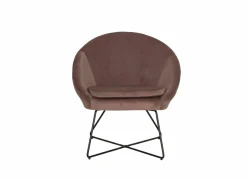 Fauteuils|Fauteuil Juice 70x69x73,50cm - fluweel - oudroze