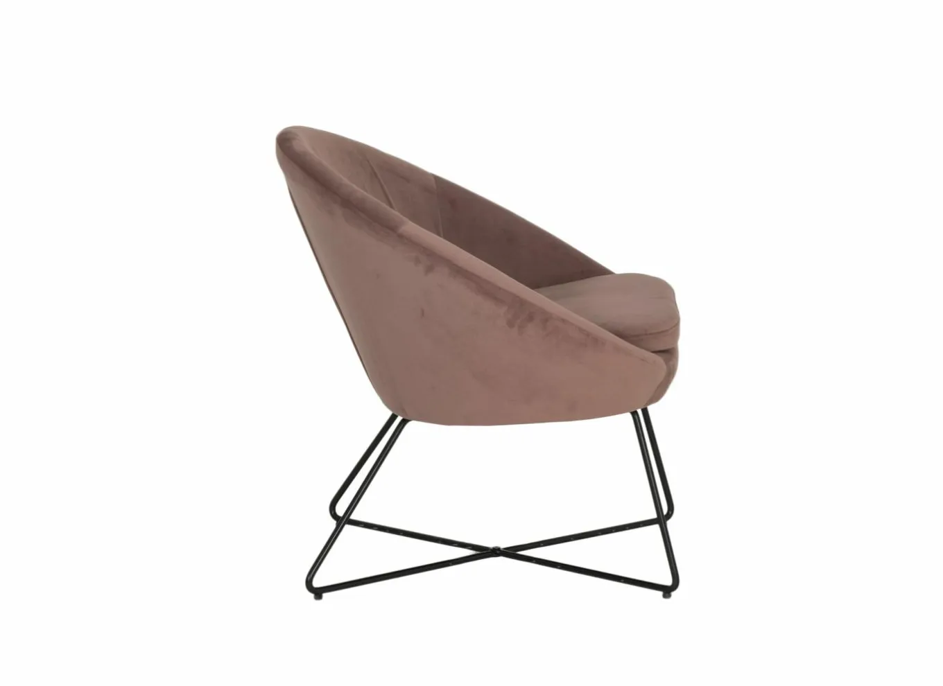 Fauteuils|Fauteuil Juice 70x69x73,50cm - fluweel - oudroze