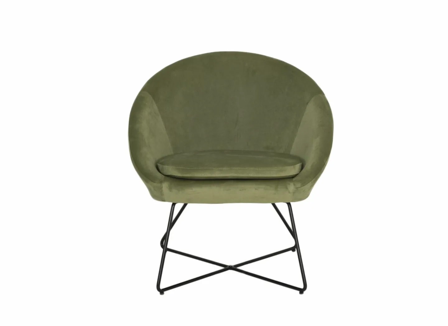 Fauteuil Juice 70x69x73,50cm - fluweel - groen- Fauteuils