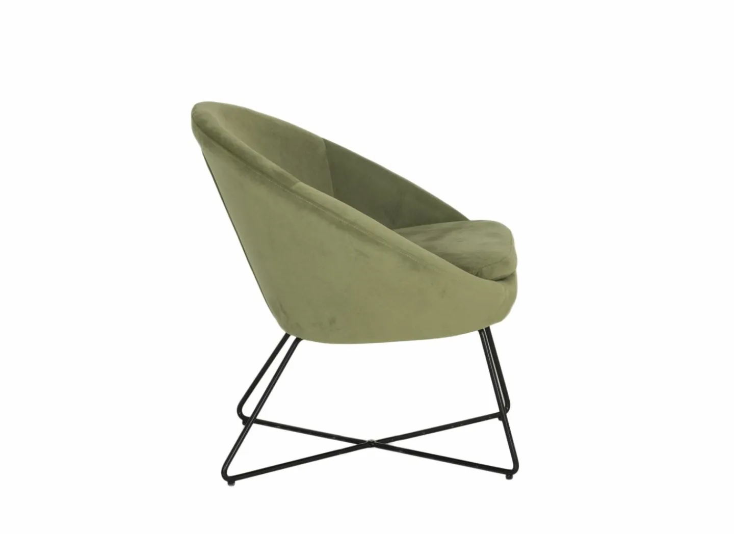 Fauteuil Juice 70x69x73,50cm - fluweel - groen- Fauteuils