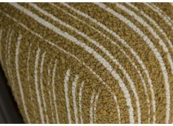 Fauteuil Malone 75x79x82cm - polyestervezel - oker/wit- Fauteuils