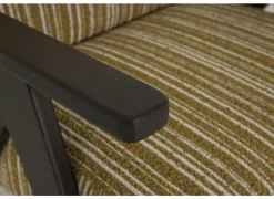 Fauteuil Malone 75x79x82cm - polyestervezel - oker/wit- Fauteuils