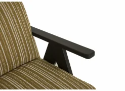 Fauteuil Malone 75x79x82cm - polyestervezel - oker/wit- Fauteuils