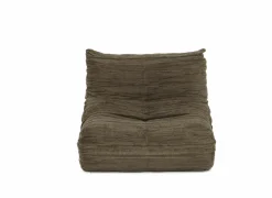 Fauteuil Ragazzi 83x100x74cm - stof - donker kaki groen- Fauteuils