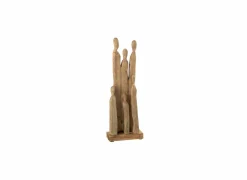 J line Figuur Groep H60cm - hout massief - naturel- Decoratieve Accessoires