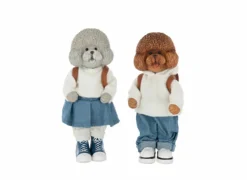 Decoratieve Accessoires|Figuur Poedel H24,5cm - polystone - multicolor