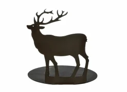 Figuur Rendier H9cm - metaal - zwart- Kerstdecoratie|Decoratieve Accessoires
