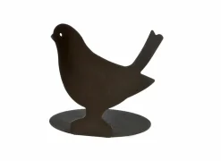 Figuur Vogel H13cm - metaal - zwart- Decoratieve Accessoires