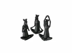 Decoratieve Accessoires|Figuur Yoga Zebra  H18cm - polystone - zwart