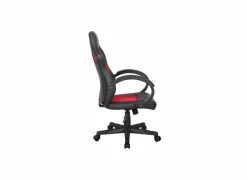 Gamestoel Compass 59x65x106cm - lederlook - zwart & rood- Bureaustoelen|Gamestoelen