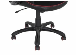 Gamestoel Trooper 67x77x132cm - lederlook - zwart rood- Gamestoelen|Bureaustoelen