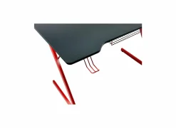 Gamingbureau Roald 120x60x74cm - melamine & metaal -  rood & zwart- Woonkamer Bureau|Kinderbureaus