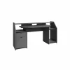 Gamingbureau|Woonkamer Bureau|Gamingbureau Set Up 180x67cm - decor - zwart & grijs