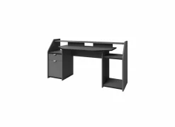 Gamingbureau|Woonkamer Bureau|Gamingbureau Set Up 180x67cm - decor - zwart & grijs