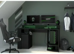 Gamingbureau 152x62cm - decor - zwart- Gamingbureau|Woonkamer Bureau