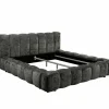 Tweepersoonsbedden|Boxsprings|Gestoffeerd bed Bexley 160x200cm - stof - zwart