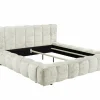 Tweepersoonsbedden|Boxsprings|Gestoffeerd bed Bexley 160x200cm - stof - ivoor