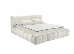 Tweepersoonsbedden|Boxsprings|Gestoffeerd bed Bexley 160x200cm - stof - ivoor