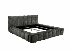 Tweepersoonsbedden|Boxsprings|Gestoffeerd bed Bexley 180x200cm - stof - zwart