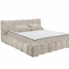 Gestoffeerd bed Bexley 160x200cm - stof - taupe inclusief bodem en matras- Compleet Bed|Tweepersoonsbedden