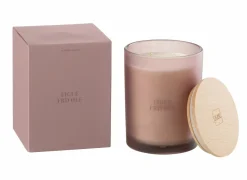 Geurkaars Figue Frivole Ø10,5x14cm - glas/paraffine - roze- Kaars & Houder