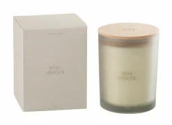 Geurkaars Musc Obscur Ø10,5x14cm - glas/paraffine - beige  beige- Kaars & Houder