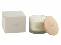 Geurkaars Musc Obscur Ø11,5x10cm - glas/paraffine - beige- Kaars & Houder