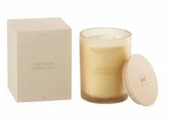 Kaars & Houder|Geurkaars Orange Ensoleille Ø10,5x14cm - glas/paraffine - oranje