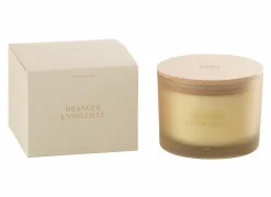 Kaars & Houder|Geurkaars Orange Ensoleille Ø11,5x10cm - glas/paraffine - oranje