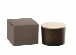 Geurkaars Vanille H10cm 28h - bruin- Kaars & Houder