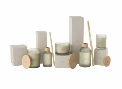 Geurstokjes|Geurstokjes Musc Obscur 550ml - glas - beige