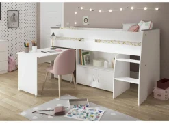 Hoogslapers|Hoogslapers|Halfhoogslaper Reverse 90x200cm - decor - wit