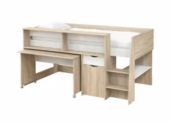 Halfhoogslaper Tempo-Pop 90x190cm - decor - eik & wit- Hoogslapers|Hoogslapers