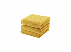 Aquanova Handdoek London 55x100cm - katoen - geel- Handdoeken