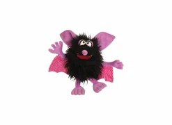 Handpop Monster to go Bammel H33cm - polyester - zwart/roze- Kinderdecoratie|Pluche Knuffels