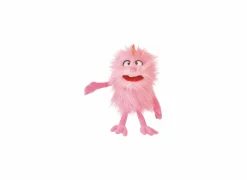 Handpop Monster to go Bonsche H30cm - polyester - roze- Kinderdecoratie|Pluche Knuffels