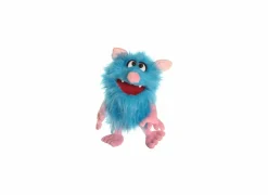 Handpop Monster to go Schorsch H35cm - polyester - blauw/roze- Kinderdecoratie|Pluche Knuffels