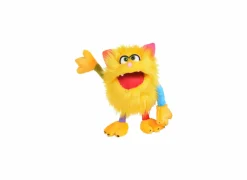 Kinderdecoratie|Pluche Knuffels|Handpop Monster to go Schickimicki  H35cm - polyester - geel/multicolor